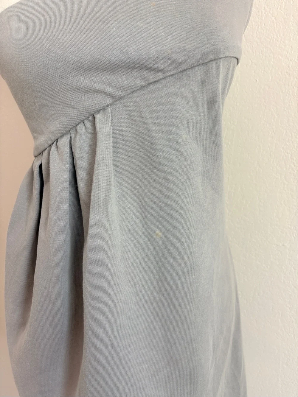 Chloe Grey Cotton One Shoulder Dress